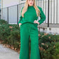 Double Take Textured Loungewear Set - Full Size Long Sleeve Top and Drawstring Pants - MegaSuperStar