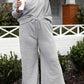 Double Take Textured Loungewear Set - Full Size Long Sleeve Top and Drawstring Pants - MegaSuperStar