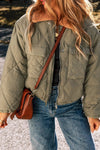 Drawstring Collared Neck Long Sleeve Winter Coat thumbnail