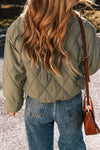 Drawstring Collared Neck Long Sleeve Winter Coat thumbnail