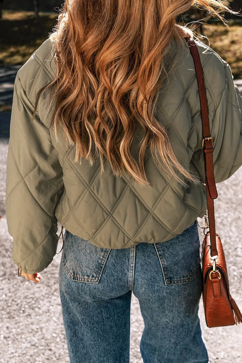 Customer styling Drawstring Collared Neck Long Sleeve Winter Coat