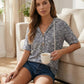 Drawstring Short Sleeve Hooded Top - MegaSuperStar