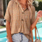Drawstring Short Sleeve Hooded Top - MegaSuperStar