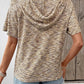 Drawstring Short Sleeve Hooded Top - MegaSuperStar