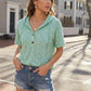 Drawstring Short Sleeve Hooded Top - MegaSuperStar