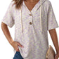 Drawstring Short Sleeve Hooded Top - MegaSuperStar