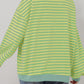 Contrast Striped Long Sleeve Sweatshirt