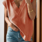 V-Neck Cap Sleeve Knit Vest