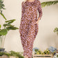 Celeste Full Size Leopard Contrast Dress with Pockets