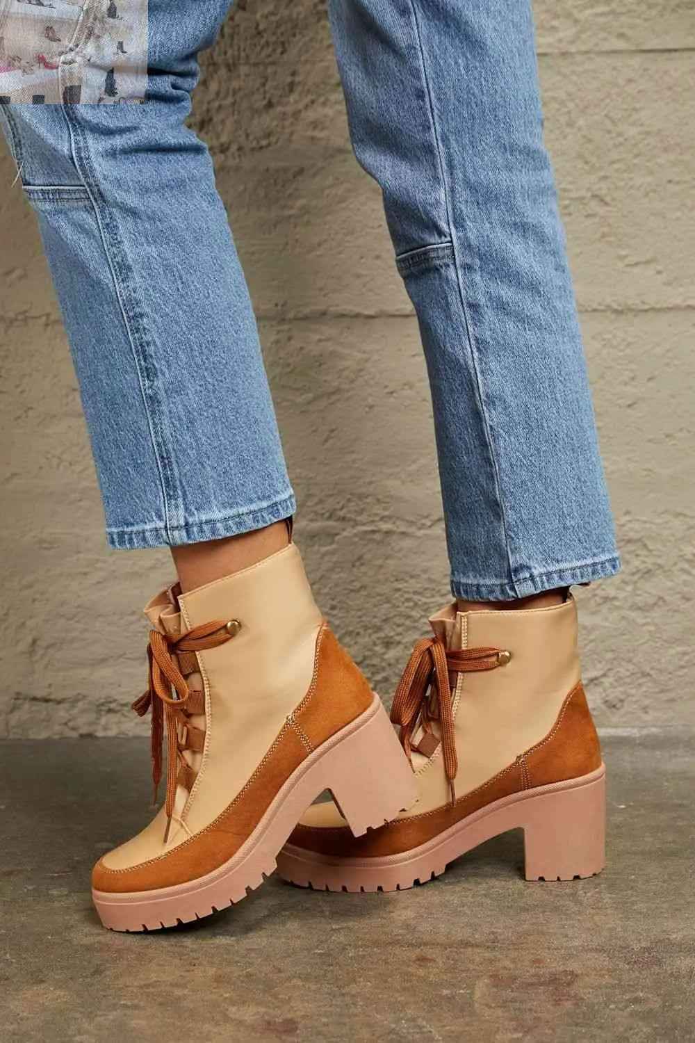 East Lion Corp Lace Up Booties for Ultimate Style, Comfort, and Durability - MegaSuperStar