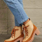 East Lion Corp Lace Up Booties for Ultimate Style, Comfort, and Durability - MegaSuperStar