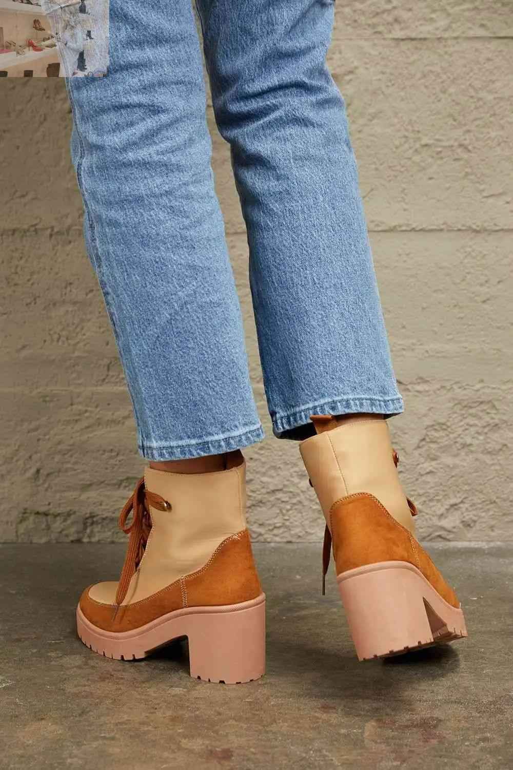 East Lion Corp Lace Up Booties for Ultimate Style, Comfort, and Durability - MegaSuperStar