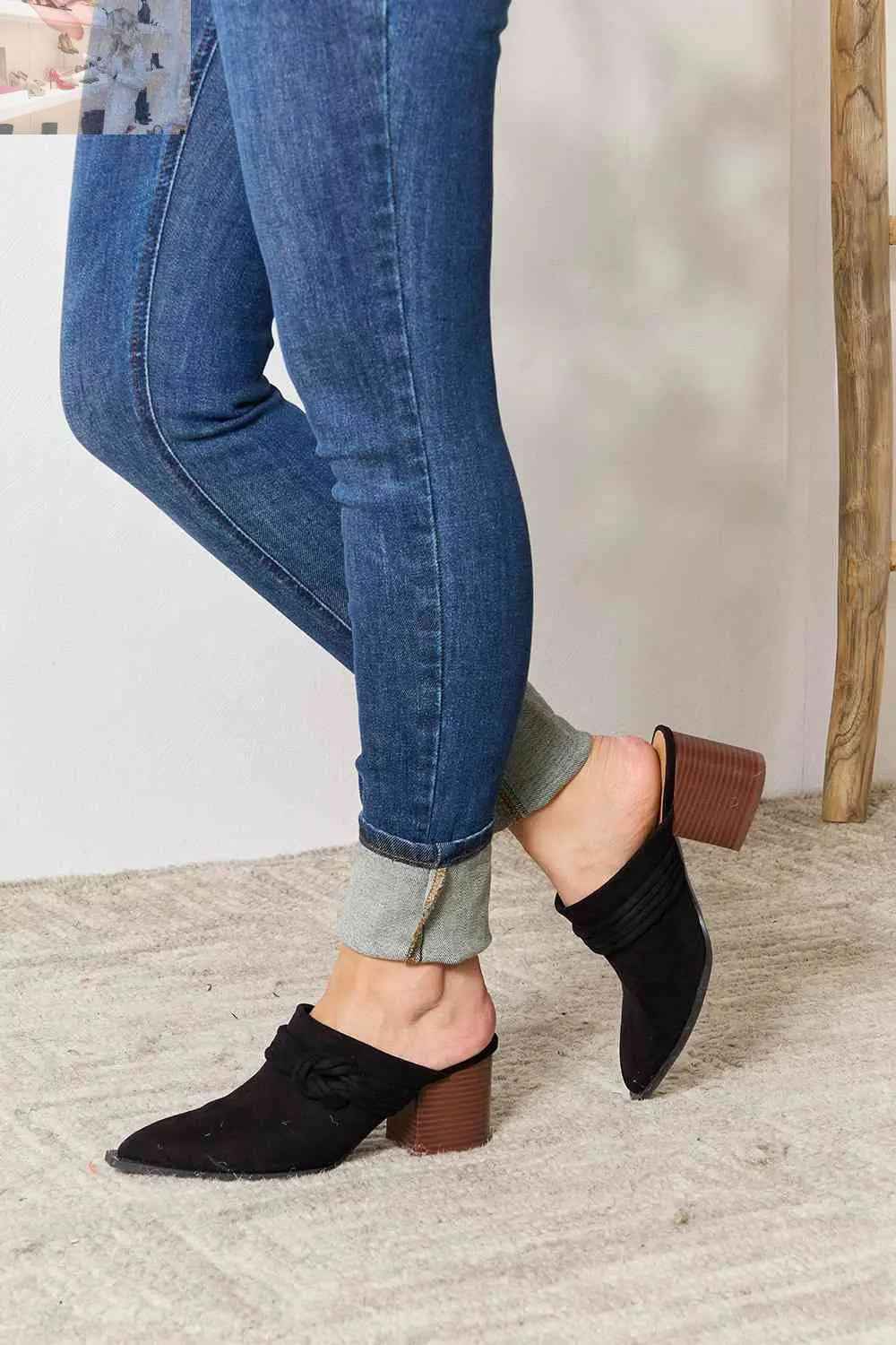 East Lion Corp Pointed - Toe Braided Mules for Stylish Comfort - MegaSuperStar