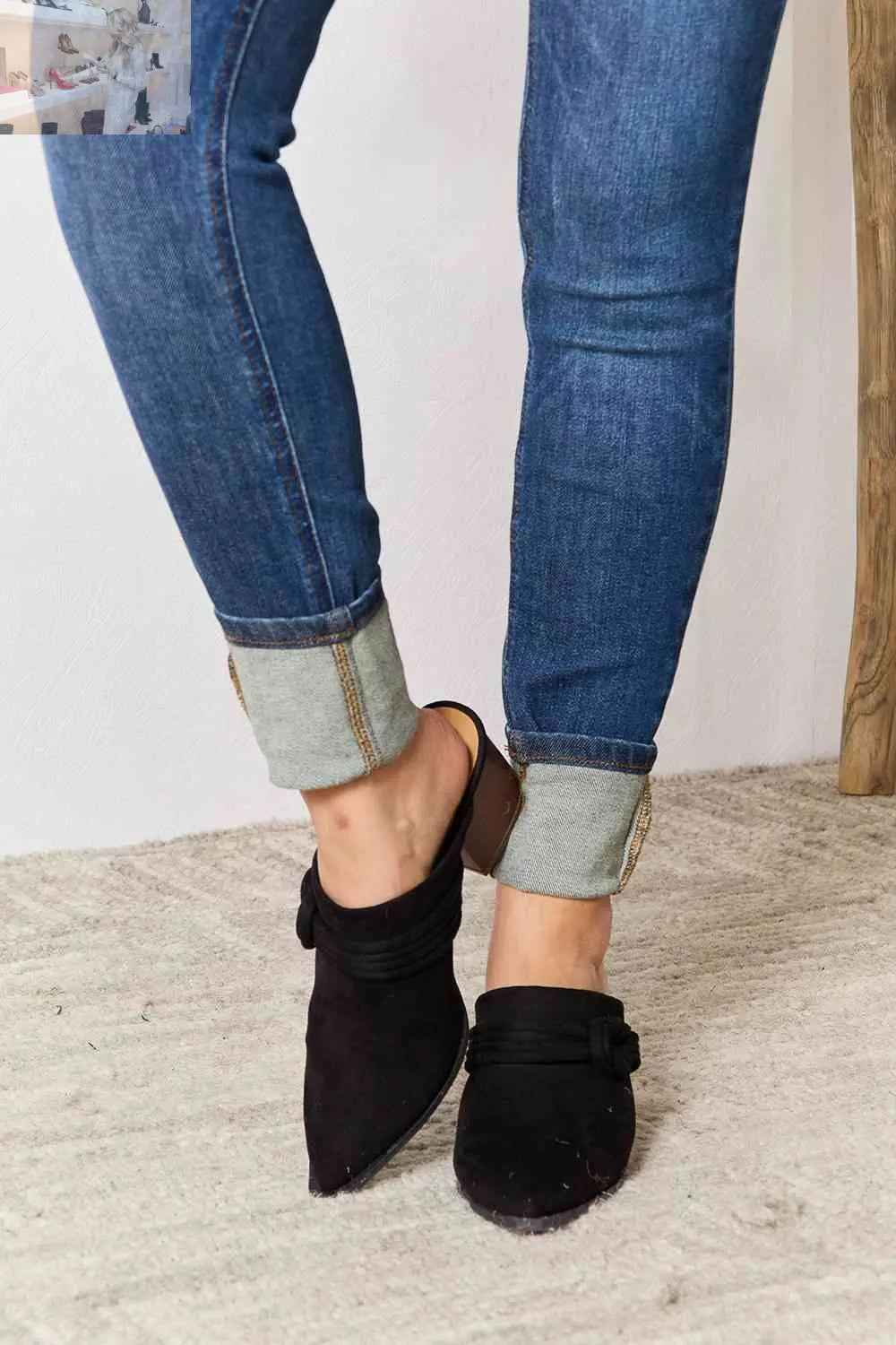 East Lion Corp Pointed - Toe Braided Mules for Stylish Comfort - MegaSuperStar