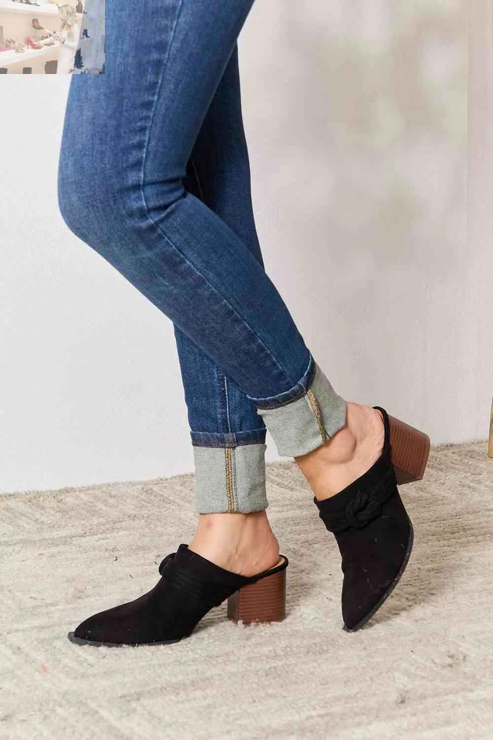 East Lion Corp Pointed - Toe Braided Mules for Stylish Comfort - MegaSuperStar