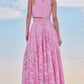 ✨ Eyelet Lace Top Maxi Skirt Set for Effortless Elegance 🌸 - MegaSuperStar