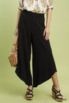 Umgee Flowy Asymmetrical Hem Wide Leg Pants thumbnail