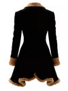 Vintage Suede Sherpa Trimmed Winter Coat thumbnail