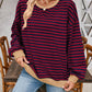 Contrast Striped Long Sleeve Sweatshirt