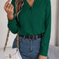 V-Neck Long Sleeve Blouse