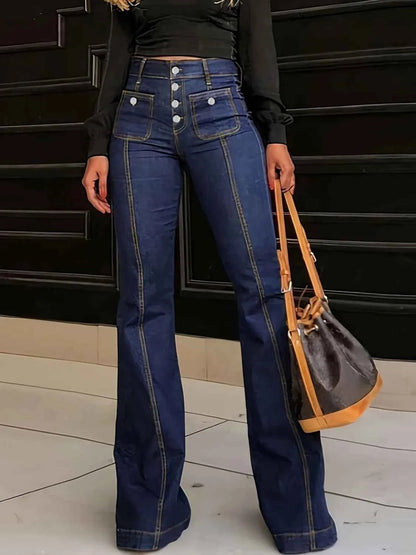 Flare Jeans with Pockets - MegaSuperStar