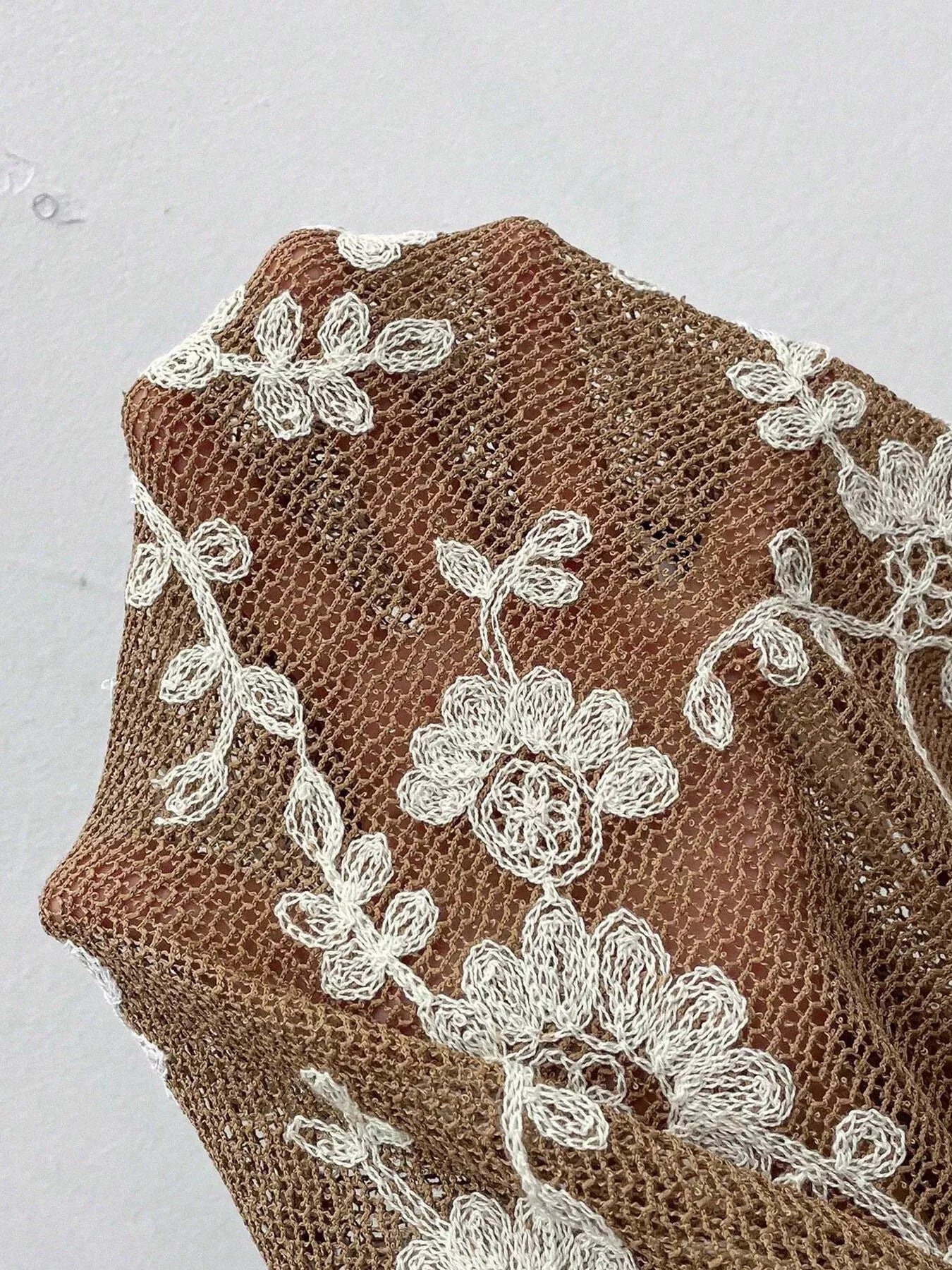 Floral Embroidered Long Sleeve Shirt - MegaSuperStar