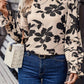 Floral Print Bow Back Blouse - MegaSuperStar