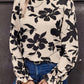 Floral Print Bow Back Blouse - MegaSuperStar