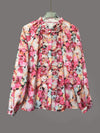 🌸 Floral Print Frill Trim Shirt - Stylish Floral Print Shirt for Trendy Outfits 🌸 thumbnail