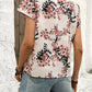 Floral Print Tie Neck Blouse for Effortless Style - MegaSuperStar