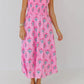 💖 Floral Smocked Midi Dress with Adjustable Straps - Perfect Summer Cami 💖 - MegaSuperStar