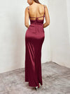 Floral Trim Satin Maxi Dress thumbnail