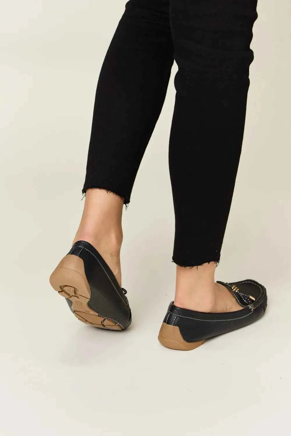 Forever Link Bow Flats Slip On Loafers with Bow Detail - MegaSuperStar