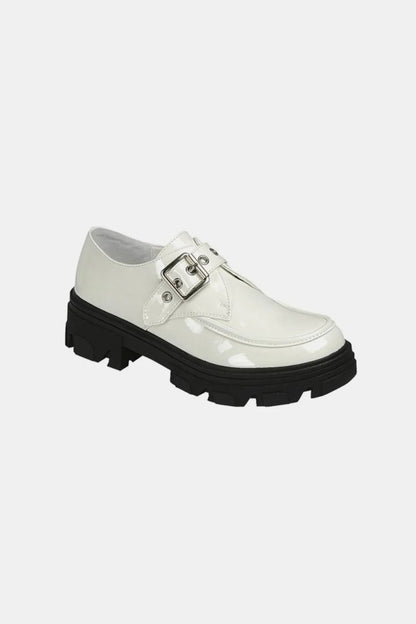 Forever Link Buckled Platform Lug Sole Loafers - MegaSuperStar