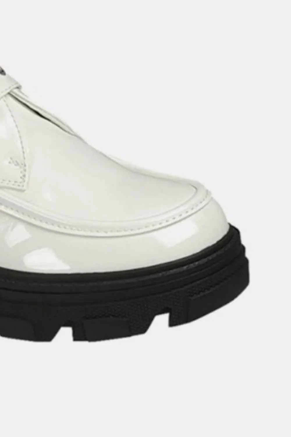 Forever Link Buckled Platform Lug Sole Loafers - MegaSuperStar