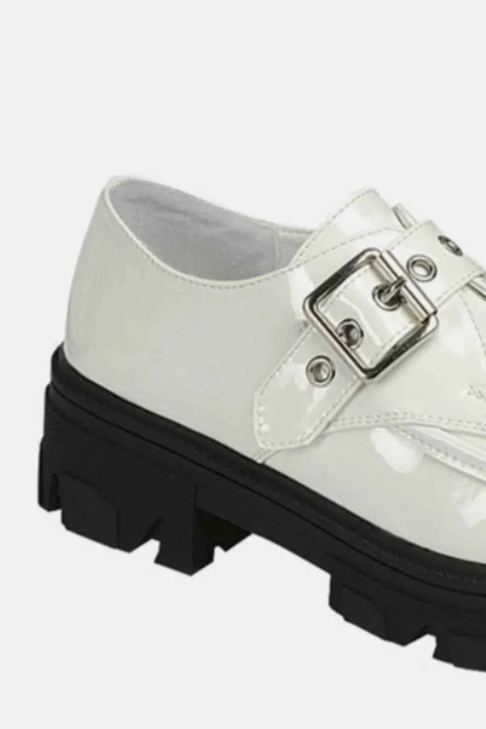 Forever Link Buckled Platform Lug Sole Loafers - MegaSuperStar