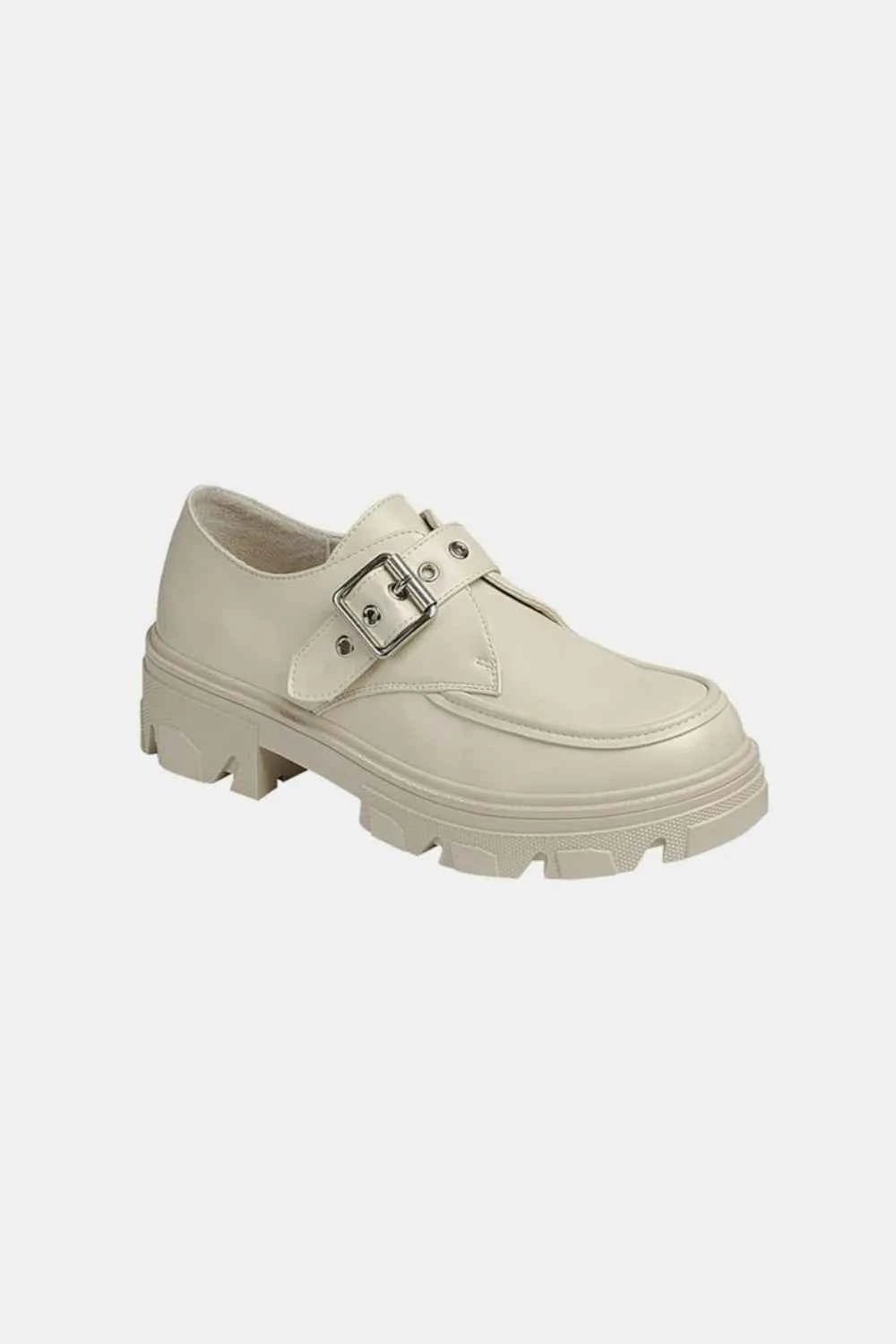 Forever Link Platform Loafers with Buckled Lug Sole - MegaSuperStar