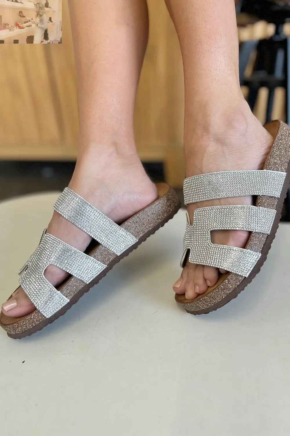 Forever Link Rhinestone Open Toe Sandals for Stunning Style and Comfort - MegaSuperStar