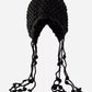 Fringe Knitted Beanie Hat - MegaSuperStar