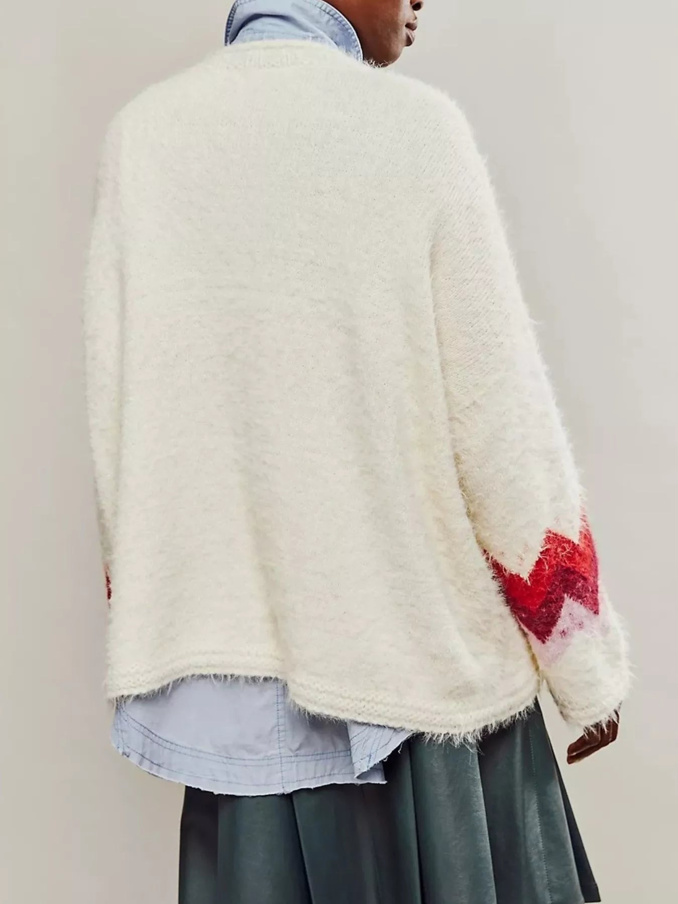 Fruit Round Neck Long Sleeve Sweater - MegaSuperStar