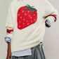 Fruit Round Neck Long Sleeve Sweater - MegaSuperStar