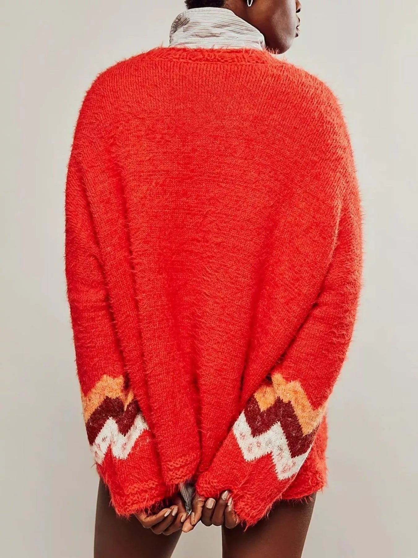 Fruit Round Neck Long Sleeve Sweater - MegaSuperStar