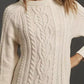 Full Size Cable Knit Pleated Hem Sweater Dress Plus Size - MegaSuperStar
