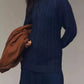 Full Size Cable Knit Pleated Hem Sweater Dress Plus Size - MegaSuperStar