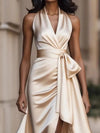 Full Size High-Low Ruffled Satin Maxi Dress Plus Size thumbnail