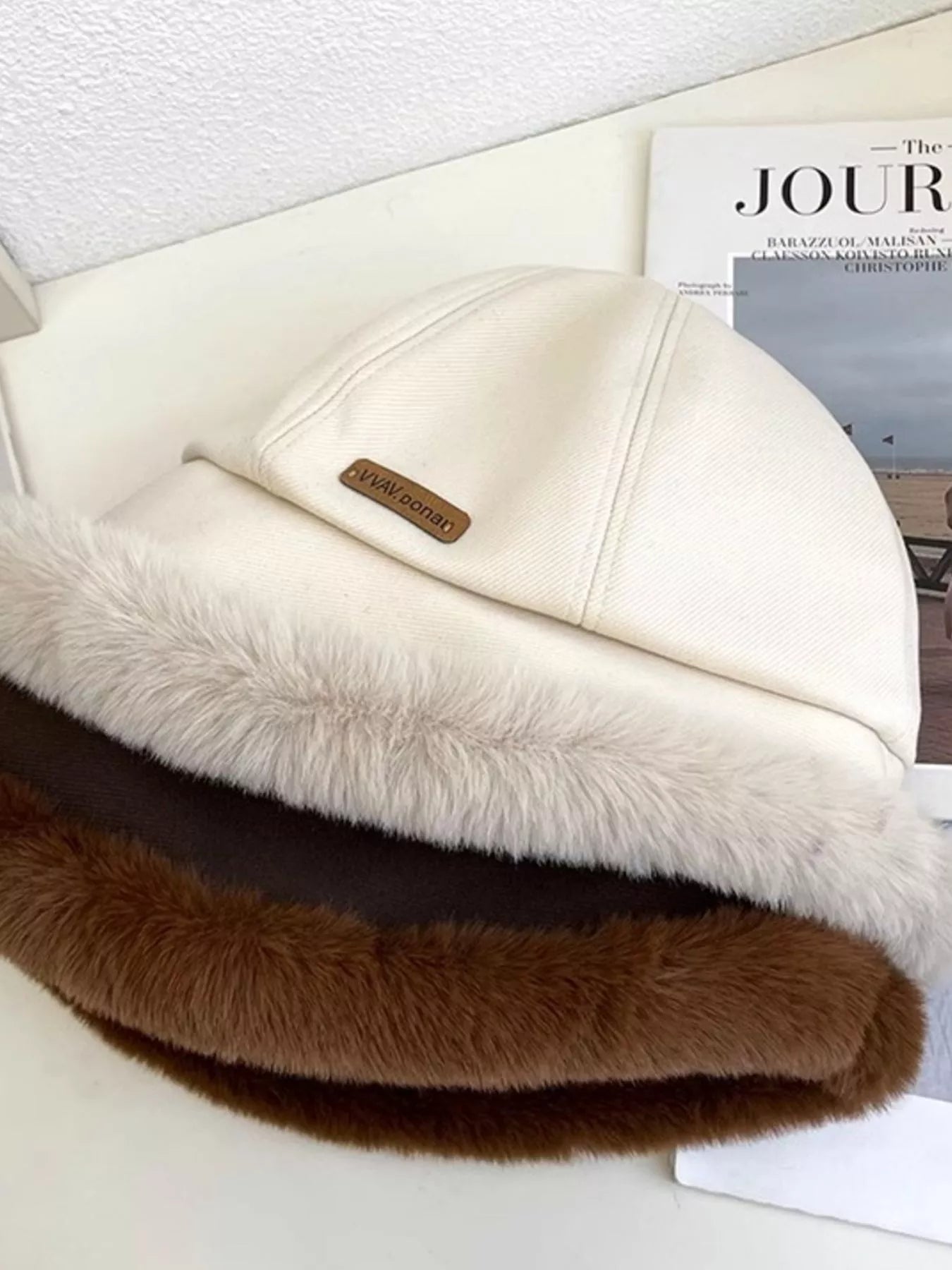 Fuzzy Trim Bucket Hat - MegaSuperStar