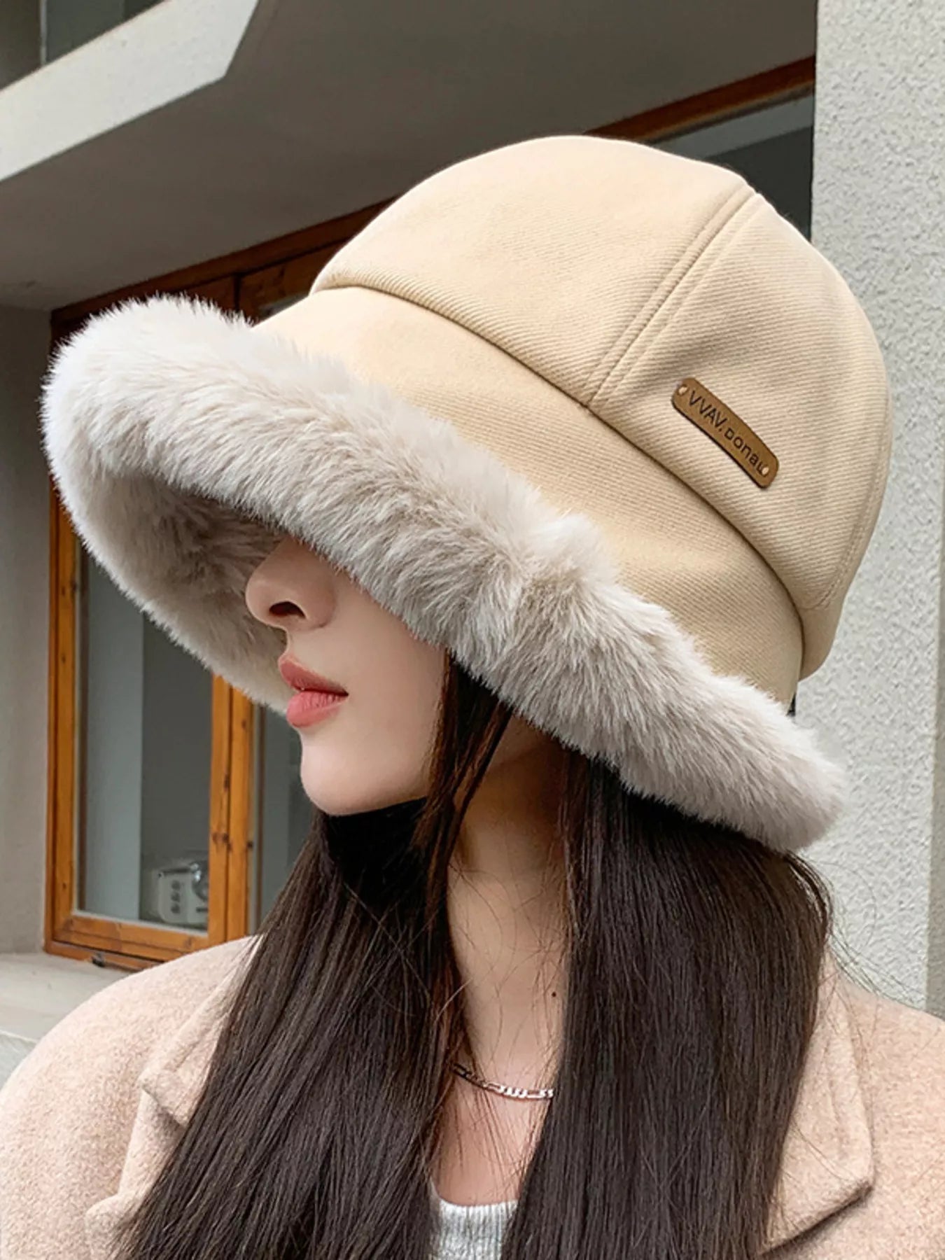 Fuzzy Trim Bucket Hat - MegaSuperStar