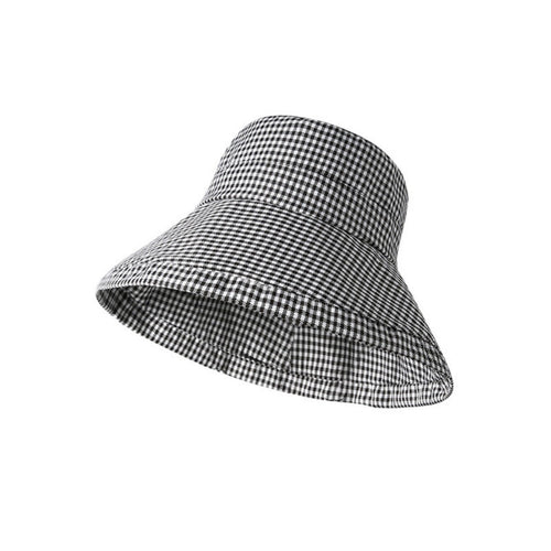 Customer styling 🌸 Gingham Bucket Hat - Wide Brim Style for Ultimate Sun Protection 🌸