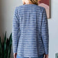 Heimish Houndstooth Blazer - Full Size Tweed Open Front Style - MegaSuperStar