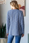 💕 Heimish Houndstooth Blazer - Full Size Tweed Open Front Style 💕 thumbnail